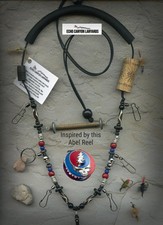 Cordino pesca a mosca con portapunte e perline tutte naturali USA fatto a mano