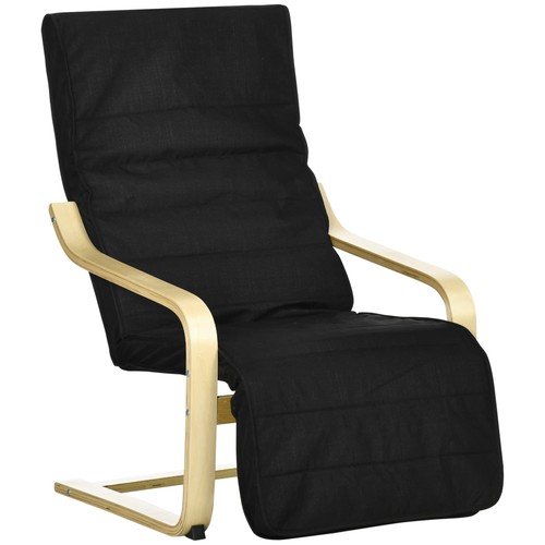 Homcom sedia sdraio legno - in,