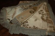 Copriletto, Raso damascato con frangia, vintage 1970