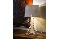 Kartell Bourgie Lampada da Tavolo -  Bianco Coprente/ Interno Oro