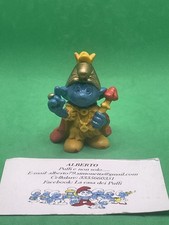 PUFFI SMURFS PUFFO SMURF TEACHER 20046 PUFFO RE EMPEROR 20046 PVC GIALLO ROHLING