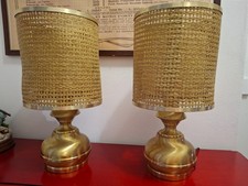 lampade in ottone anni 60 vimini