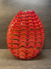 Stupendo Vaso Vetro Murano A. Dal Borgo Venezia 30x25