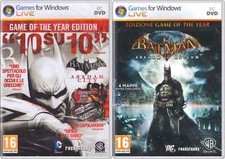 LOTTO 2 VIDEOGIOCHI PC: BATMAN ARKHAM CITY GOTY + ARKHAM ASYLUM GOTY