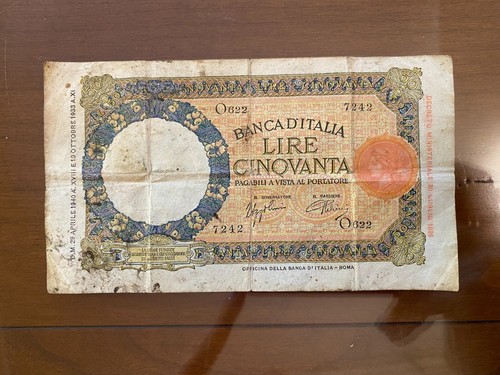 Banconota lire lupetta - lire,