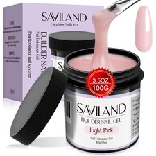 Saviland 100g Rosa Chiaro Builder Gels Unghie 3.53oz Capacità Gel Ricostruzione