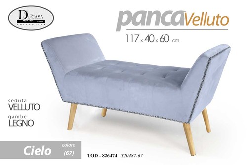 Panca velluto moderna - velluto, classica