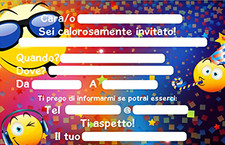 Biglietti Inviti Compleanno Bambino/a 25 PZ