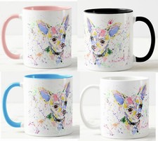 Tazza colorata Chihuahua cane a pelo corto animali domestici arte acquerello