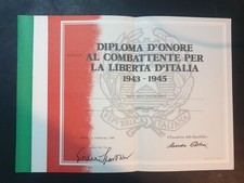 Diploma D'Onore Combattente
