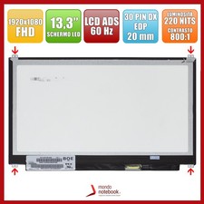 Display LED 13,3" FHD 30 Pin per Asus UX31A UX32 UX32A UX32VD