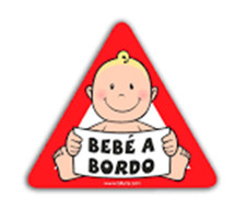 ADESIVO AUTO Bebe' A BORDO ON