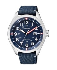 Orologio CITIZEN Uomo Analogico Eco-Drive Casual Abito Classico Quadrante Blu Impermeabile Rou