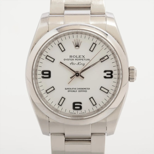 Rolex air king 114200 at - ss, ss