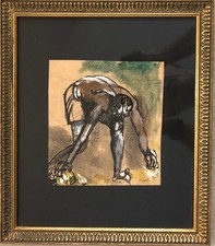  Disegno a   pastello acquerellato con cornice-    - NC2099