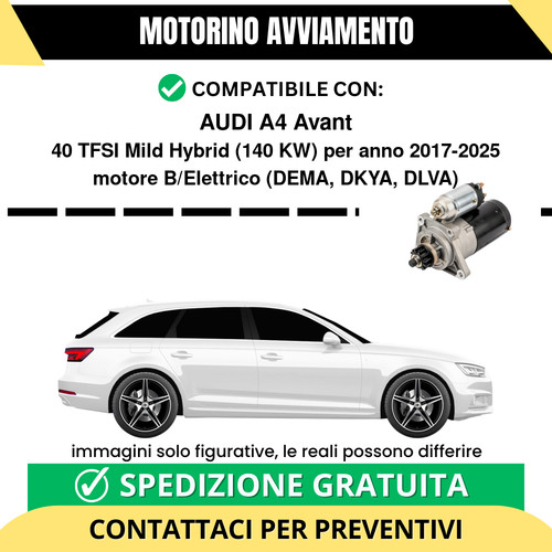 Motorino avviamento audi - avviamento,