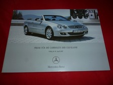 MERCEDES A209 Classe CLK Cabriolet CLK 320 CDI - 63 AMG Listino prezzi dal 2007