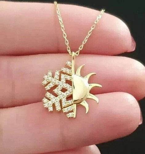Ciondolo sole fiocco neve - e, di