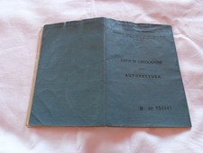 ALFA ROMEO DAUPHINE 1962 LIBRETTO CARTA CIRCOLAZIONE USO COLLEZIONISTICO