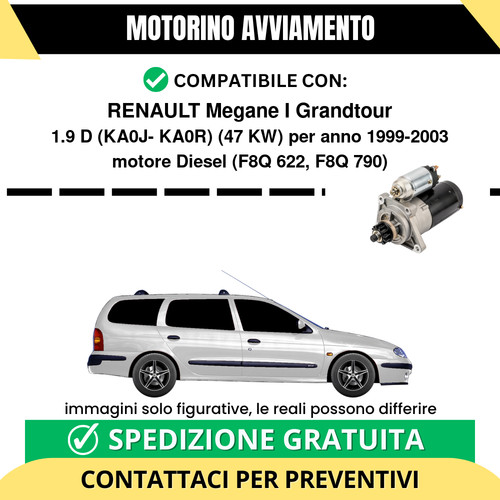 Motorino avviamento renault - avviamento,