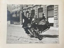 MOTO GUZZI ACROBATIC & SIDECAR - Foto originale Roma, 5.1.1926 con dedica