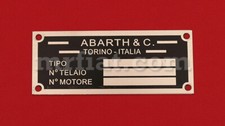 Fiat 500 600 Abarth ID Plate