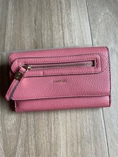 Portafoglio rosa Carpisa spazioso con portamonete e spazio carte in similpelle