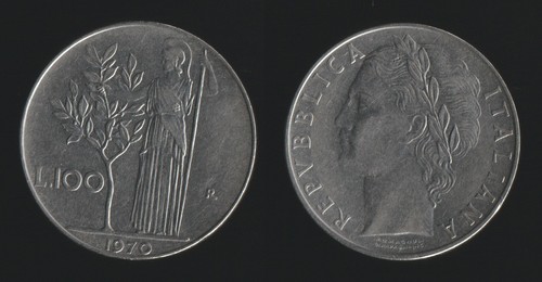 100 lire 1970 minerva - 1970,