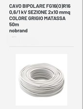 CAVO FG16OR16 BIPOLARE 2X10