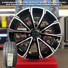 KIT 4 CERCHI IN LEGA AUDI da 17" + 4 GOMME 225/45 R17 94Y MICHELIN EQUILIBRATI!