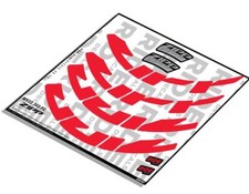 Decalcomanie a forchetta Zipp 303 Firecrest 2022 - Rosso - con licenza Zipp