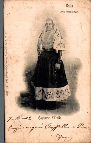 Sassari costume osilo - sassari, f