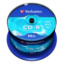 50 CD-R Verbatim Extra Protection 700MB 52X 80 Min Cake Box 43351