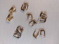 6 coppie clips c/occhiello farfalla acciaio inox colore oro/argento cod. 084/027