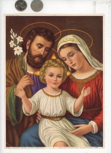 Stampa epoca sacra famiglia - stampa,