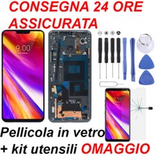 DISPLAY LCD TOUCH SCREEN + FRAME LG G7 ThinQ G710 LM-G710 SCHERMO VETRO NERO