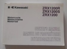 Kawasaki Libretto Uso E Manutenzione Istruzioni Ingl./Fr/De ZRX1200-R-S 2000