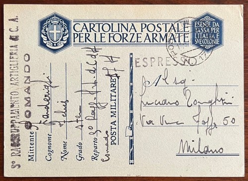 Cartolina postale franchigia - cartolina, postale-franchigia