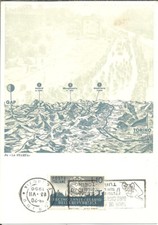 Cartolina Postale "Tour France Gap-Torino" Lire 10, 1956, Ed. Farm. SMIT Torino