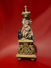 Bambino Gesu' Cristo re Bambinello Napoletano13x13x35 cm Ihs Cristo