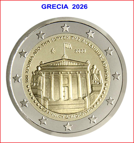 Grecia 2026 moneta da 2 - grecia,