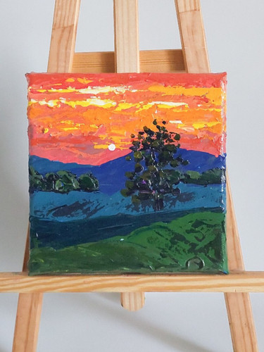Tela olio originale arte 6x6