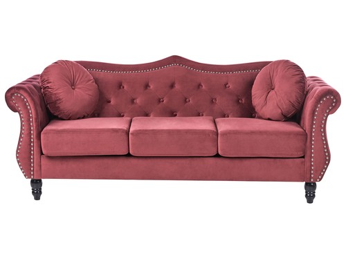 Divano velluto rosso 3 - divano, a