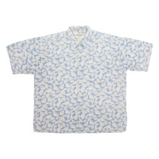 Camicia Hawaiian Blu A Fiori
