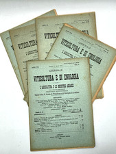 GIORNALE DI VITICOLTURA ENOLOGIA  5 numeri 1897-1901 Fillossera Mal California