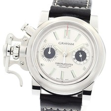Orologio Uomo Automatico GRAHAM Chrono fighter 2CFAS Cronografo Quadrante Argento_912303