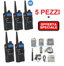 5X RADIO BAOFENG UV-5R RICETRASMITTENTE VHF/UHF DUAL BAND 136-174 400-480 MHZ