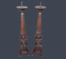COPPIA CANDELIERI IN LEGNO