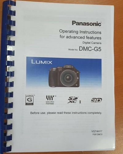 Panasonic lumix dmc - dmc-g5, manuale