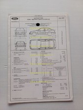 Ford Sierra XR4 2.8 inj. 1983 scheda omologazione DGM Motorizz. Facsimile